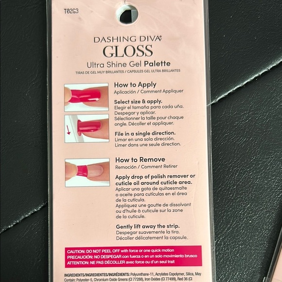 Dashing Diva Gloss Ultra Shine Gel Palette - Red and Gold 2 packages - Picture 2 of 2